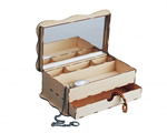 Jeweler box with mirror and secret drawer artesanialatina AL30206