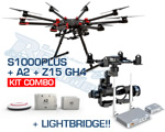 Combo Octacottero Spreading Wings S1000 Plus + A2 + Z15 GH4 + Lightbridge dji DJI8244-LBP