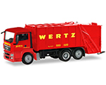 MAN TGS camion della spazzatura Wertz Aachen 1:87 herpa HE309424