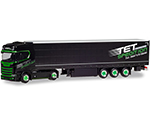 Scania CR 20 HD curtain canvas semitrailer TET Spedition 1:87 herpa HE310253
