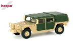 U.S. Army Hummer desert + green 1:87 herpa HE741637