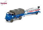 Unimog S 404 + boat trailer 1:87 herpa HE741767