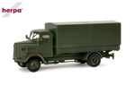 MAN 750 L canvas truck yellow-olive 1:87 herpa HE743143