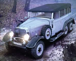 Typ G4 with open cover WWII German Personnel Car 1:24 icm ICM24012