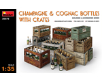 Champagne  Cognac Bottles w/Crates 1:35 miniart MNA35575