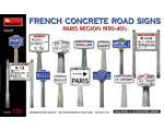 French concrete Road signs Paris region 1930-40's 1:35 miniart MNA35659