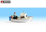 Barca da pesca (non galleggiante) con personaggi HO noch NH16822