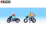 Motociclisti 3 personaggi 2 motociclette N noch NH36904