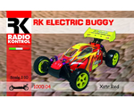 Automodello Buggy 4WD 1:10 2,4 GHz Rosso/Giallo RTR radiokontrol RKO1000-04