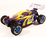 Automodello Buggy 4WD 1:10 2,4 GHz Giallo/Blu RTR radiokontrol RKO1000-06