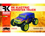Automodello Monster Truck 4WD 1:10 2,4 GHz Blu RTR radiokontrol RKO1100-05