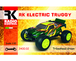Automodello Truggy 4WD 1:10 2,4 GHz Verde/Giallo RTR radiokontrol RKO3400-02