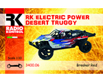 Automodello Desert Truggy 4WD 1:10 2,4 GHz Blu/Rosso RTR radiokontrol RKO3400-06