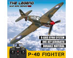 Aeromodello P40 Warhawk w/Xpilot One Key Aerobatic Stabilization System Perfect for Beginners RTF radiokontrol VOL76113R