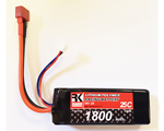 Batteria LiPo 7,4 V 2S 1800 mAh 25C Dean plug radiokontrol YTO803080EH