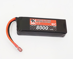 Batteria LiPo 7,4 V 2S 8000 mAh 10C Dean plug radiokontrol YTO8042125HH