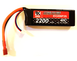 Batteria LiPo 7,4 V 2S 2200 mAh 40C Dean plug radiokontrol YTO853496P2S