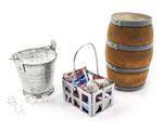 Accessori secchio con ghiaccio, lattine coke, botte in legno Jeep Crawler yeahracing YA-0368